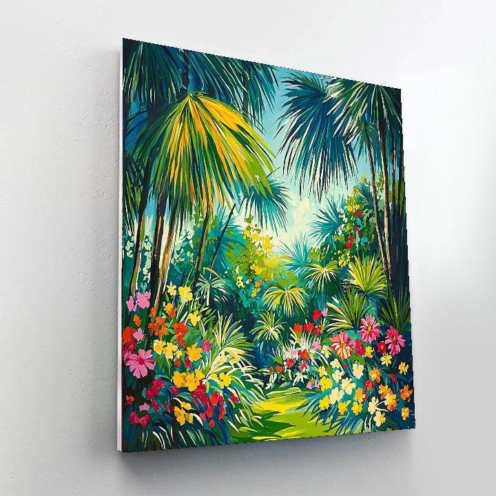Henri Rousseau Inspired Tropical Paradise Serenity  Number Painting