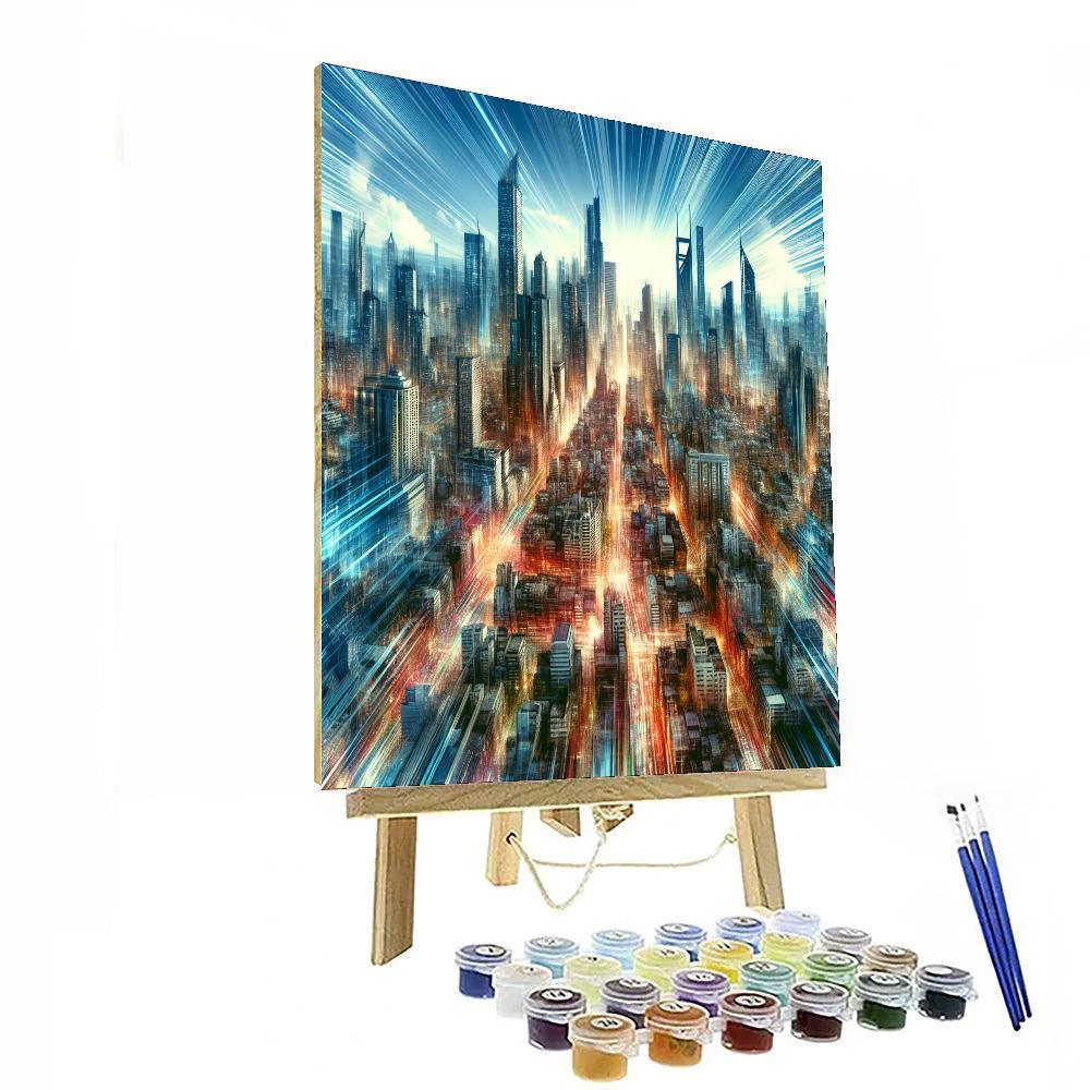 Busy Metropolis Numbered Painting Kits