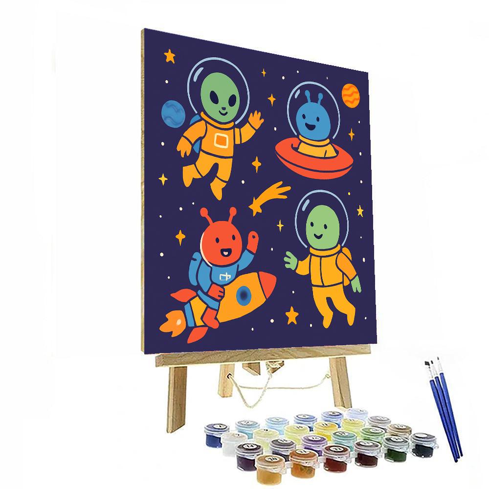 Astronaut Aliens Adventure DIY Paint By Numbers