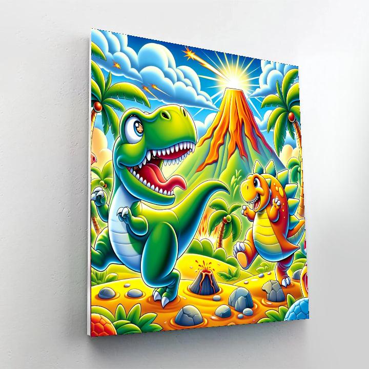 Dino Adventure Camp Painting Number Kit