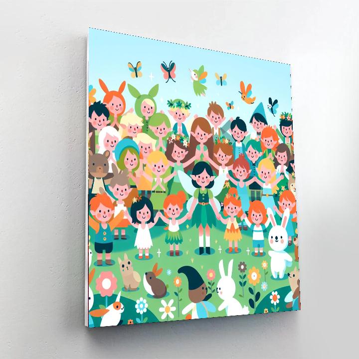 Merry Meadow Mingle Paint By Numbers Art