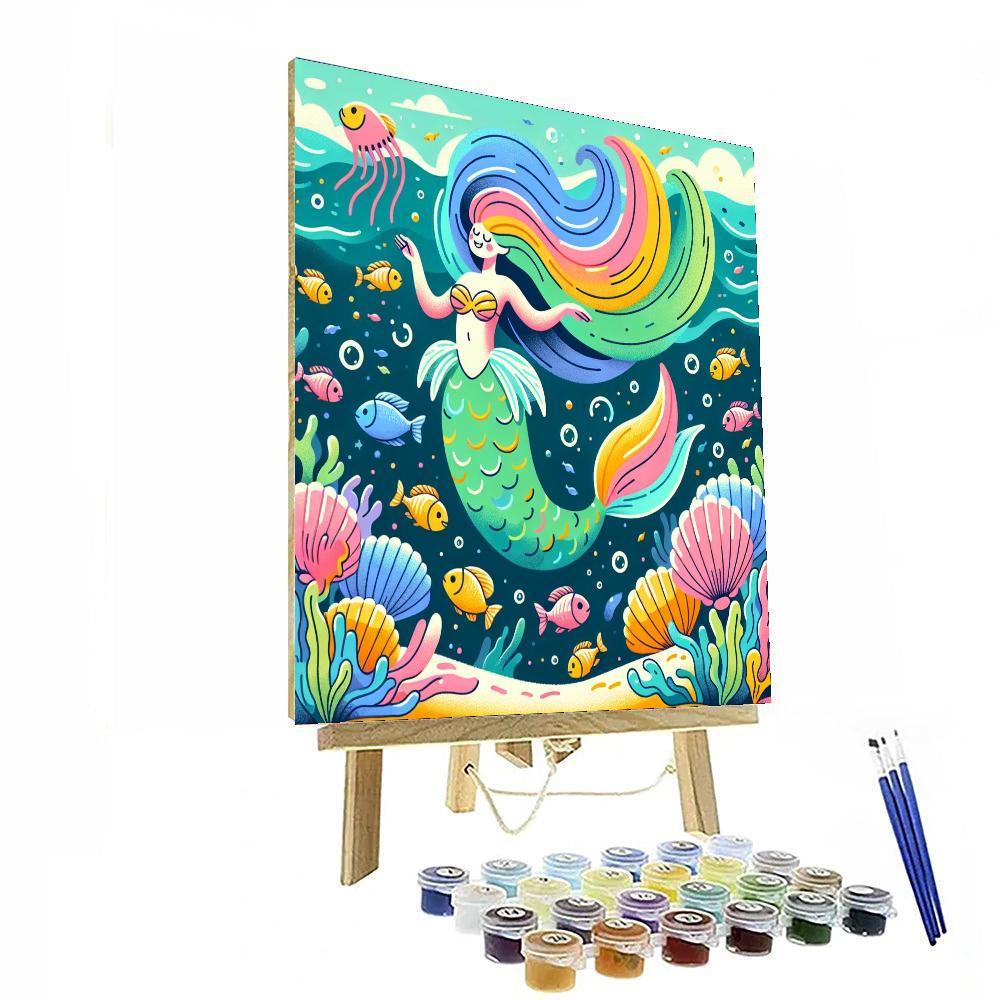 Fantastic Mermaid's Cove Painting By Numbers Kit