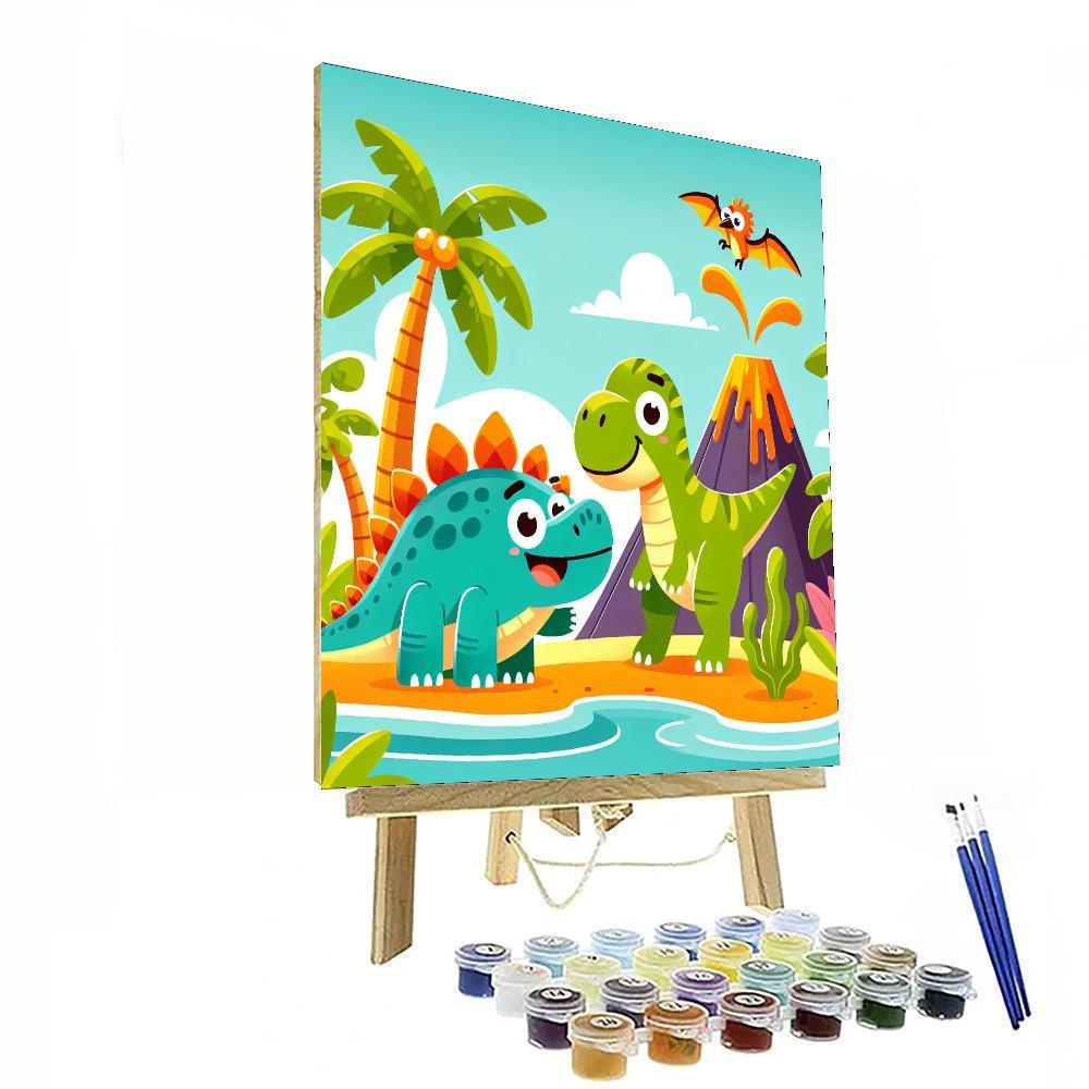 Dinosaur Island Paint By Number