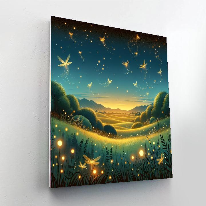Artful Dance Of The Fireflies Paint By Color