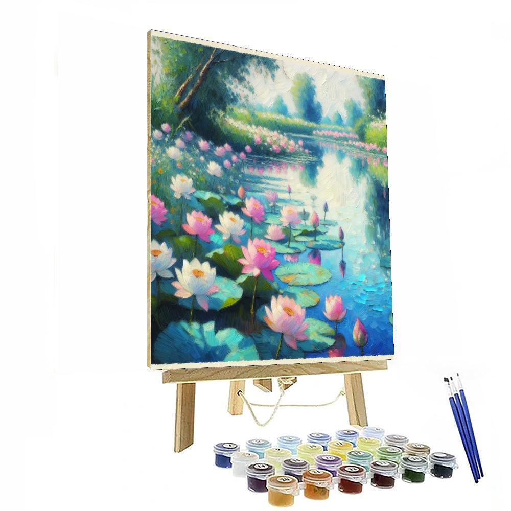 Serene Lotus Sanctuary Paint By Numbers