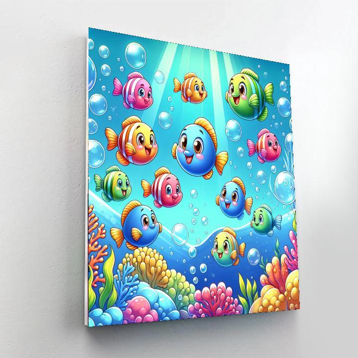Festive Fishes Numbered Painting Kits