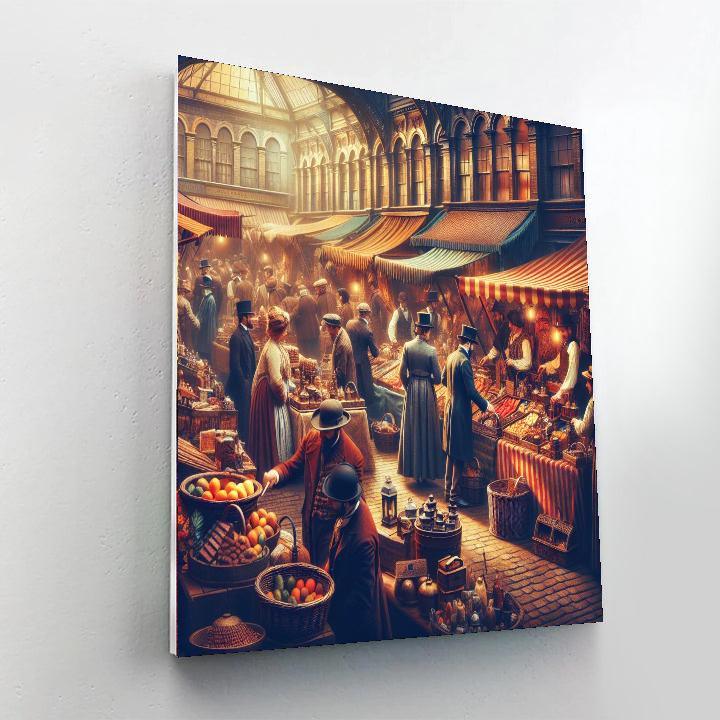 Victorian Market Stroll Paint By Numbers