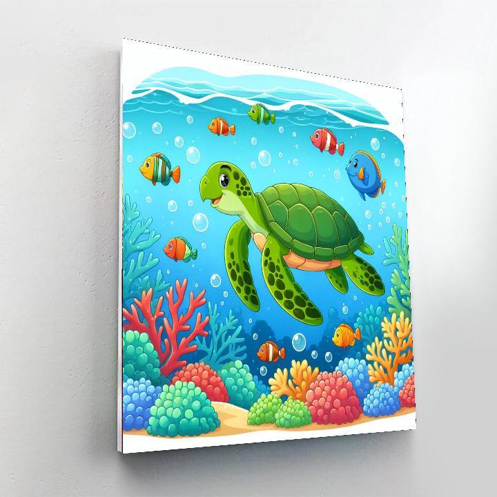 Exploring Sea Turtle Paint By Numbers Art