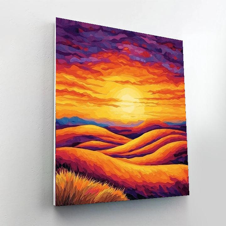 O'Keeffe Inspired Dramatic Desert Sunset  Paint By Numbers