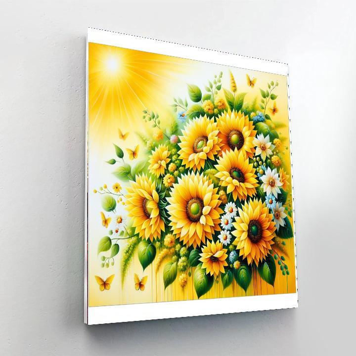 Cheerful Sunflowers Paint By Number