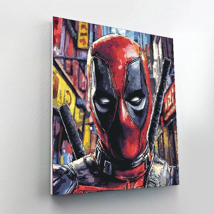 Ryan Reynolds: Deadpool's Witty Adventure Number Painting