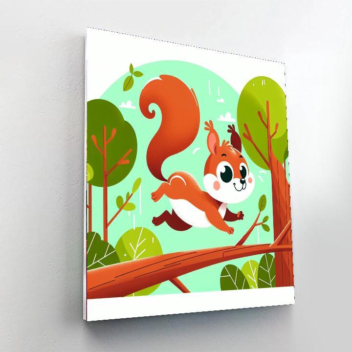 Spry Squirrel Numbered Painting Kits