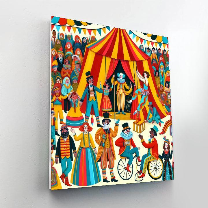 Playful Circus Performers Paint By Number