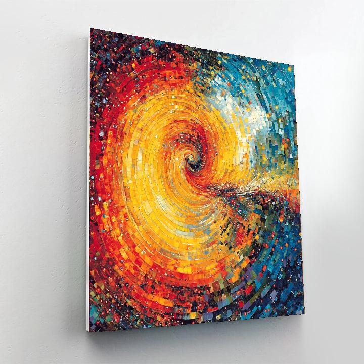 Georges Seurat Inspired Chromatic Vortex  Paint By Numbers Art