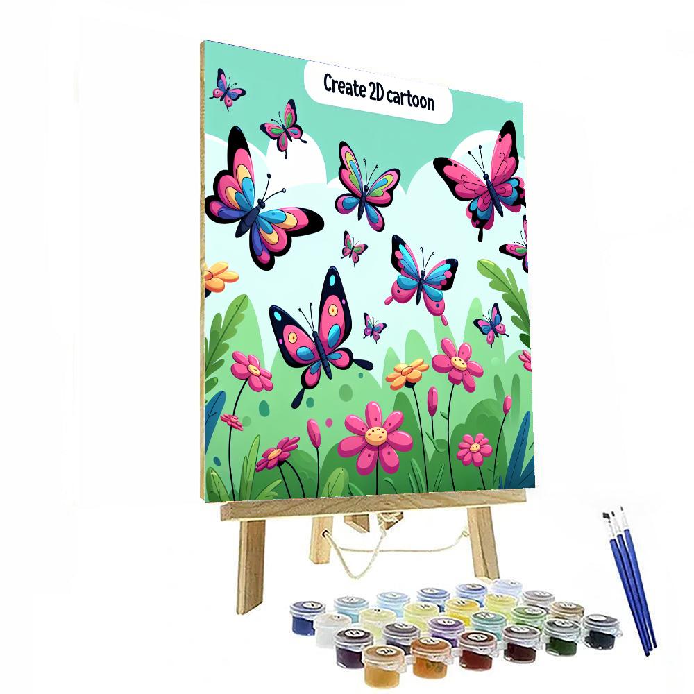 Butterflies' Meadow Adventure Paint By Numbers Kits