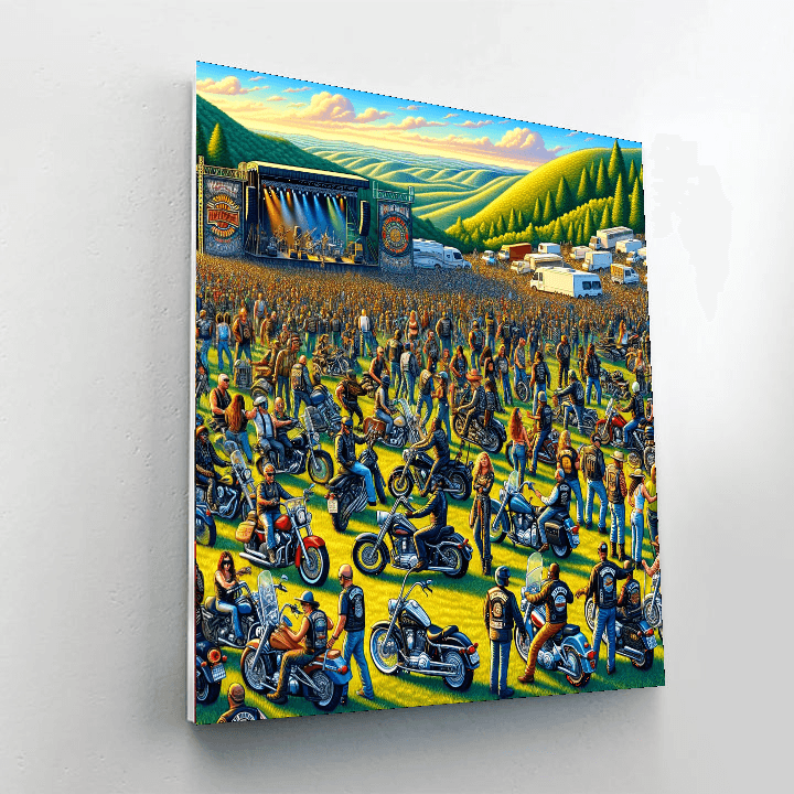 Harley-davidson Rally - Usa Number Painting