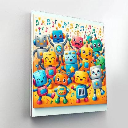 Dancing Robots Paint By Number