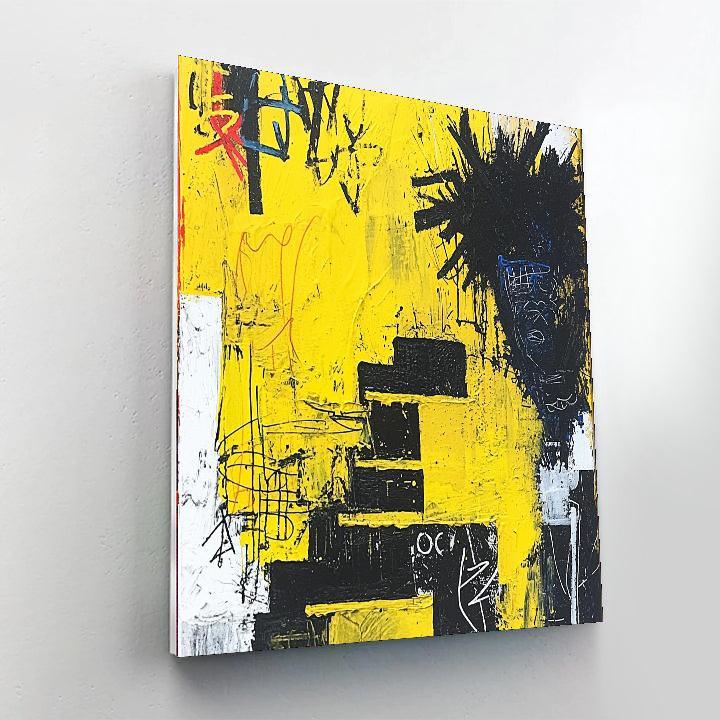 Jean-Michel Basquiat Inspired Scribbled Dreams  Number Painting