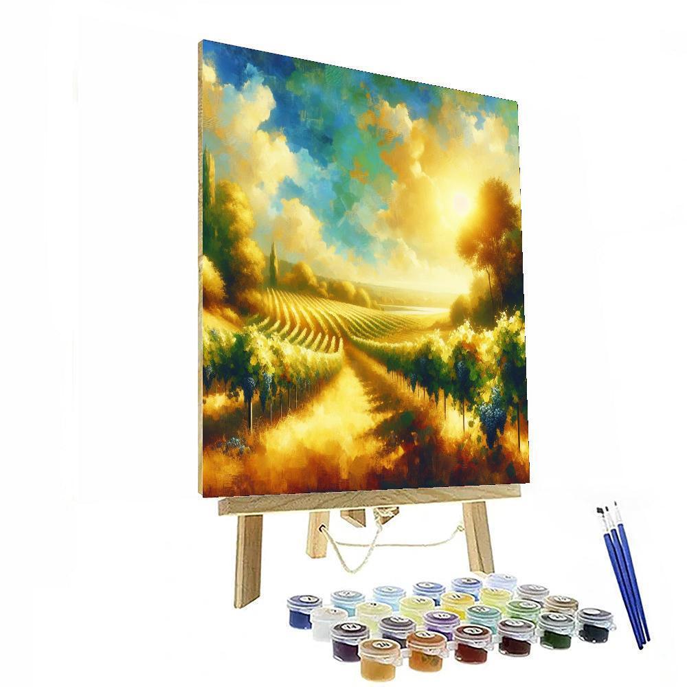 Sun-kissed Vineyard Glow Paint By Numbers