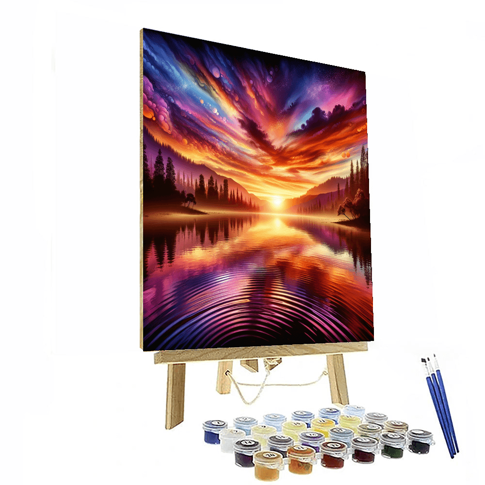 Radiant Sunset Over the Lake - DIY Painting By Numbers Kit – Artistry Rack