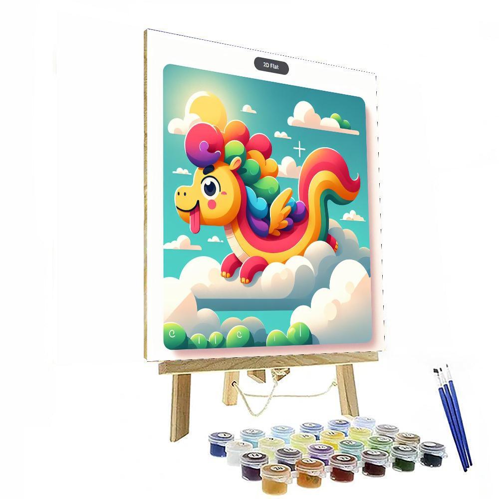 Magical Rainbow Dragon Paint By Color