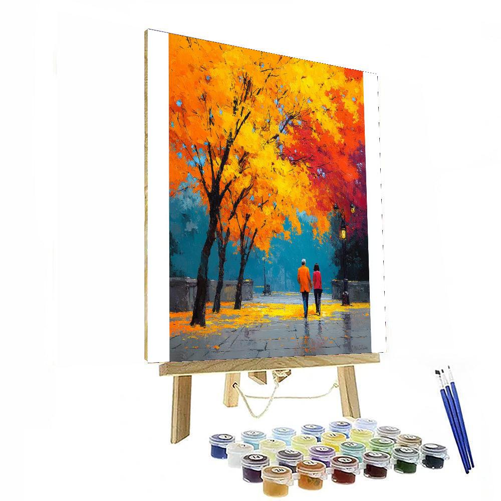A Stroll Through Autumn Leaves Numbered Painting Kits