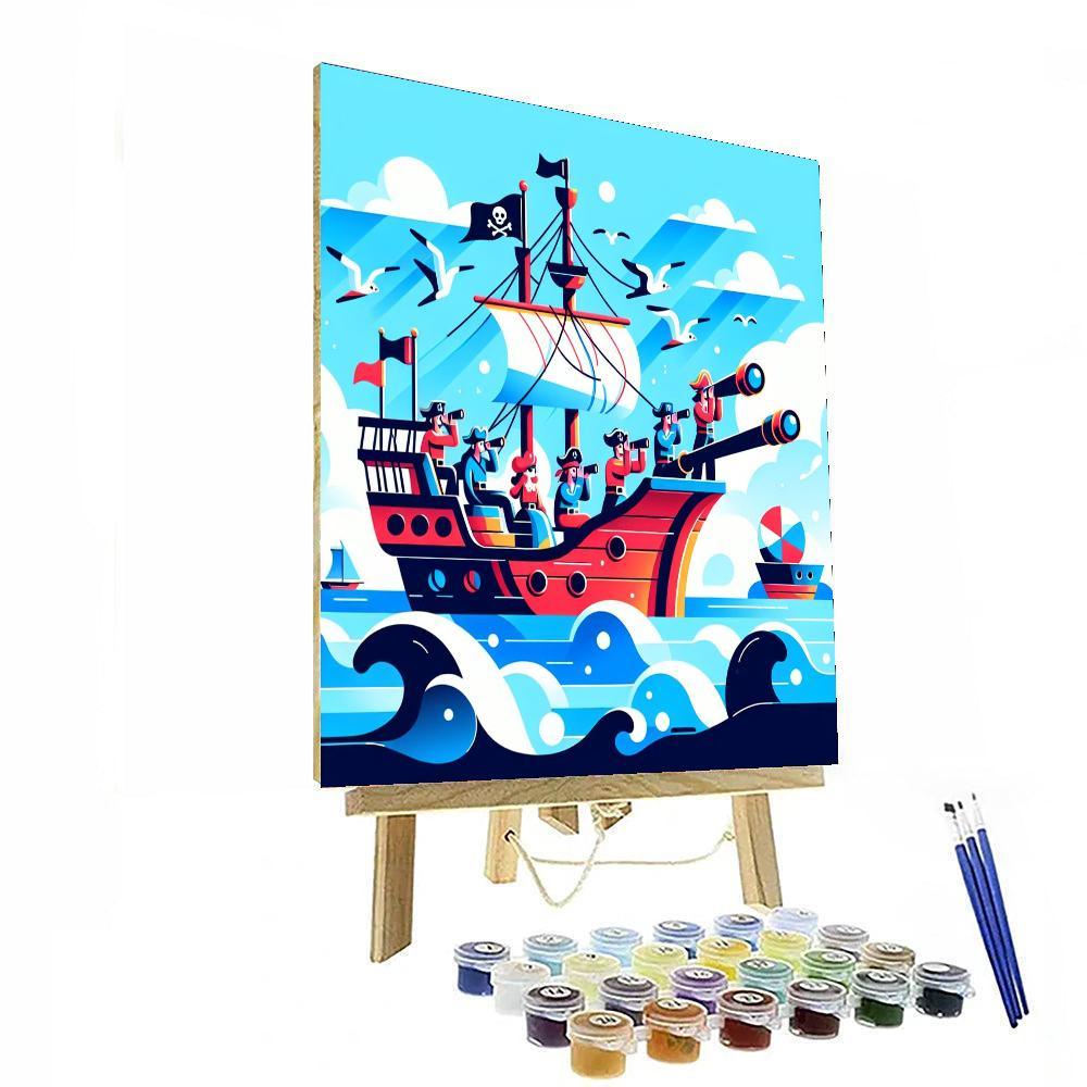 Adventurous Pirate Escape Painting By Numbers Kit