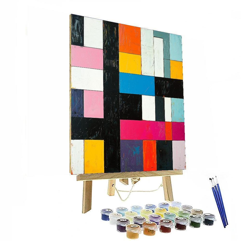 Kazimir Malevich Inspired Symphony Of Geometry  Number Painting