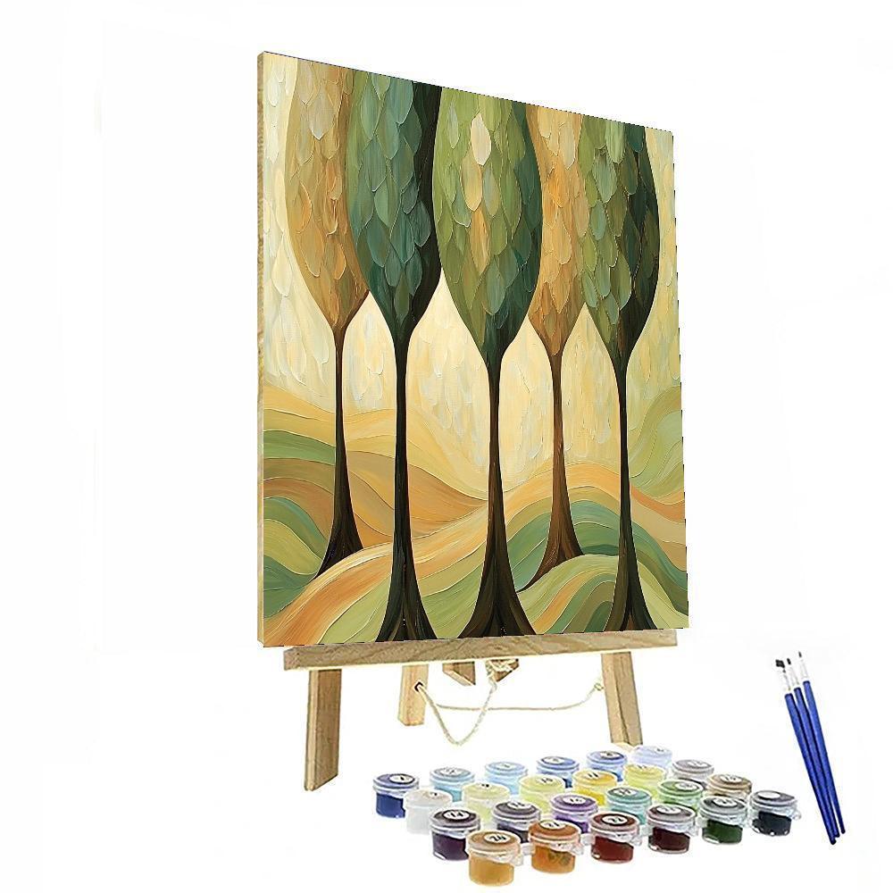 Leonardo Da Vinci Inspired Quietude Of The Woods  Paint By Number