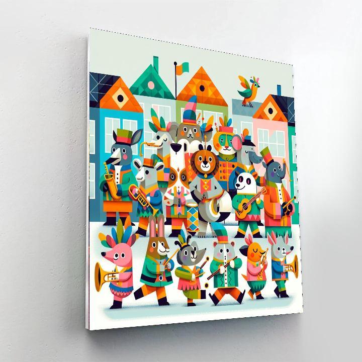 Animal Parade Extravaganza Painting By Numbers Kit
