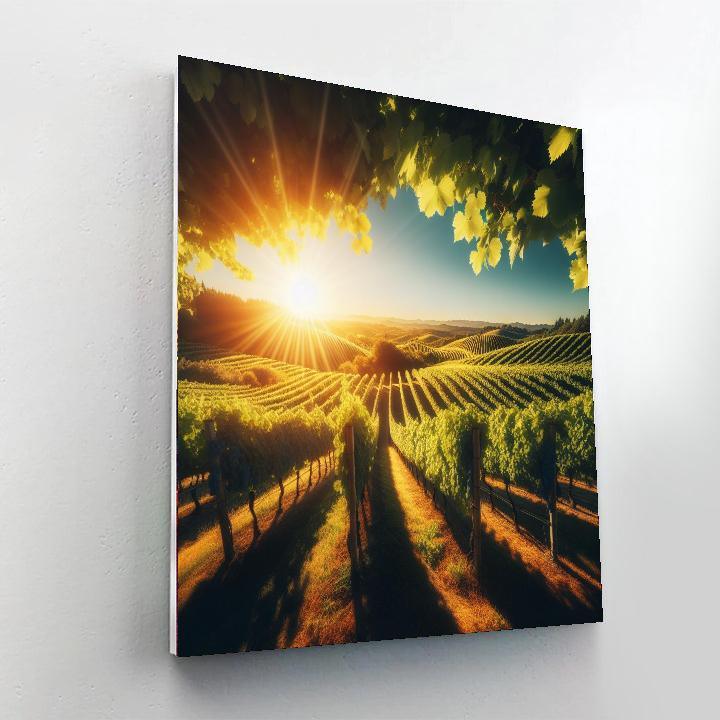 Sunlit Vineyard Panorama Paint By Numbers Kits