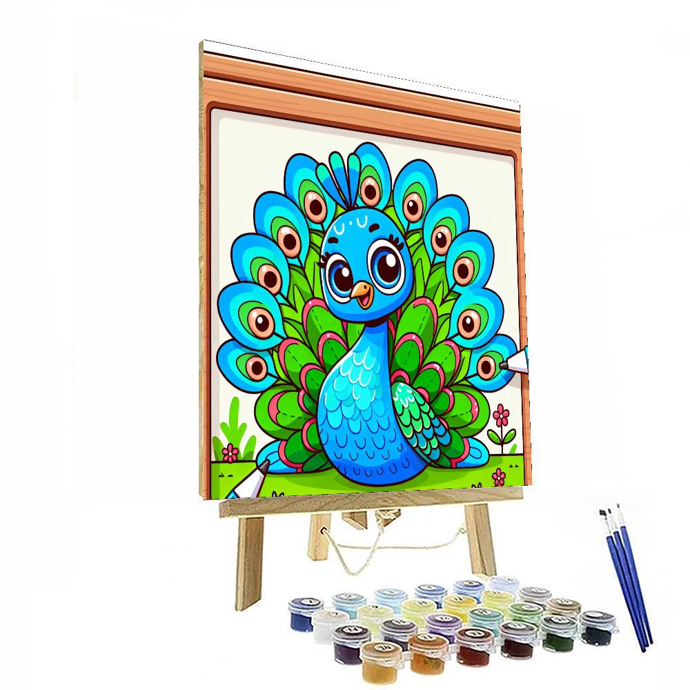 Radiant Peacock Painting By Numbers Kit