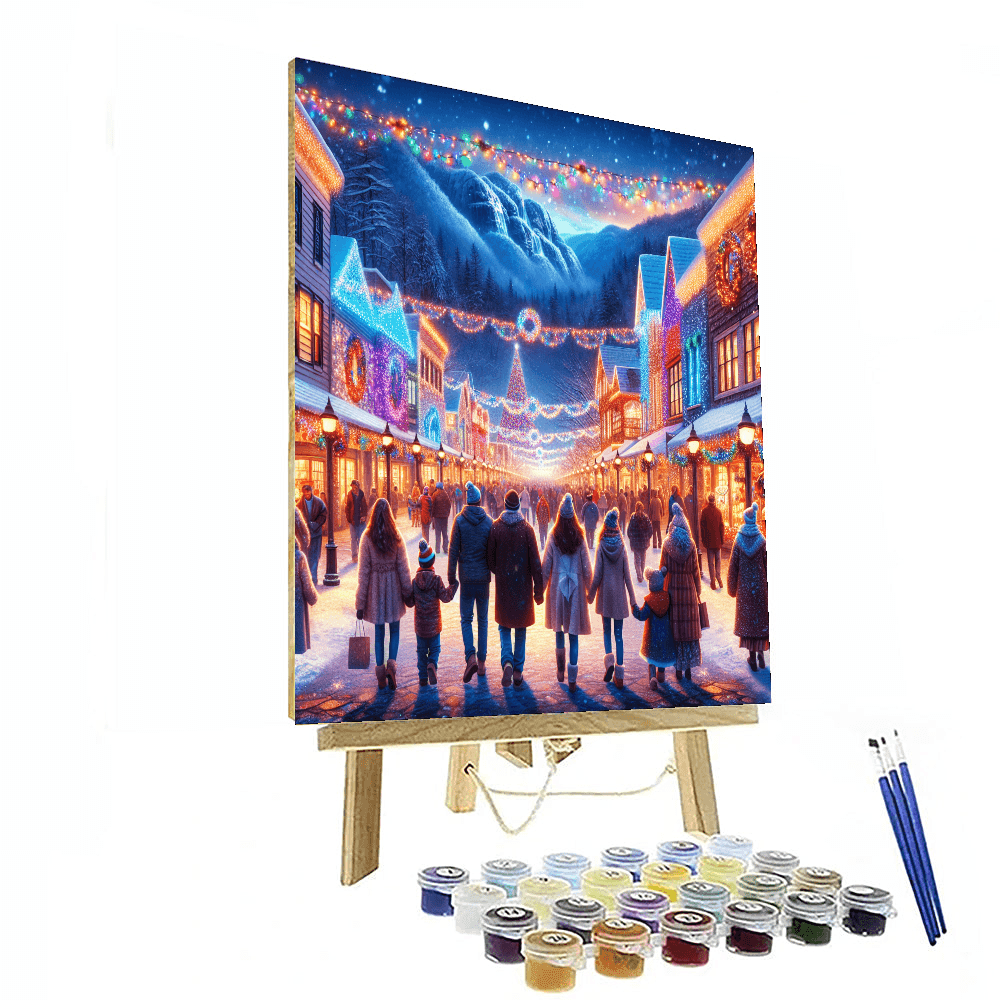 Pigeon Forge Winterfest - Usa Paint By Numbers Art