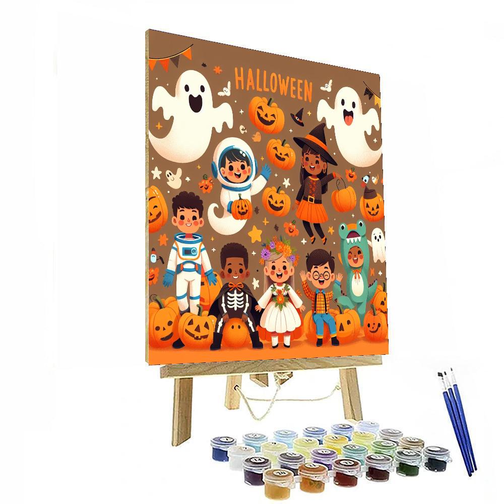 Happy Halloween Friends Paint By Numbers Art
