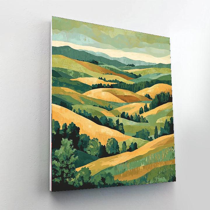 Nandalal Bose Inspired Melody Of The Hills  Paint By Numbers