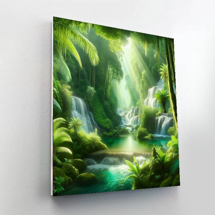 Tropical Rainforest Serenity Paint By Numbers