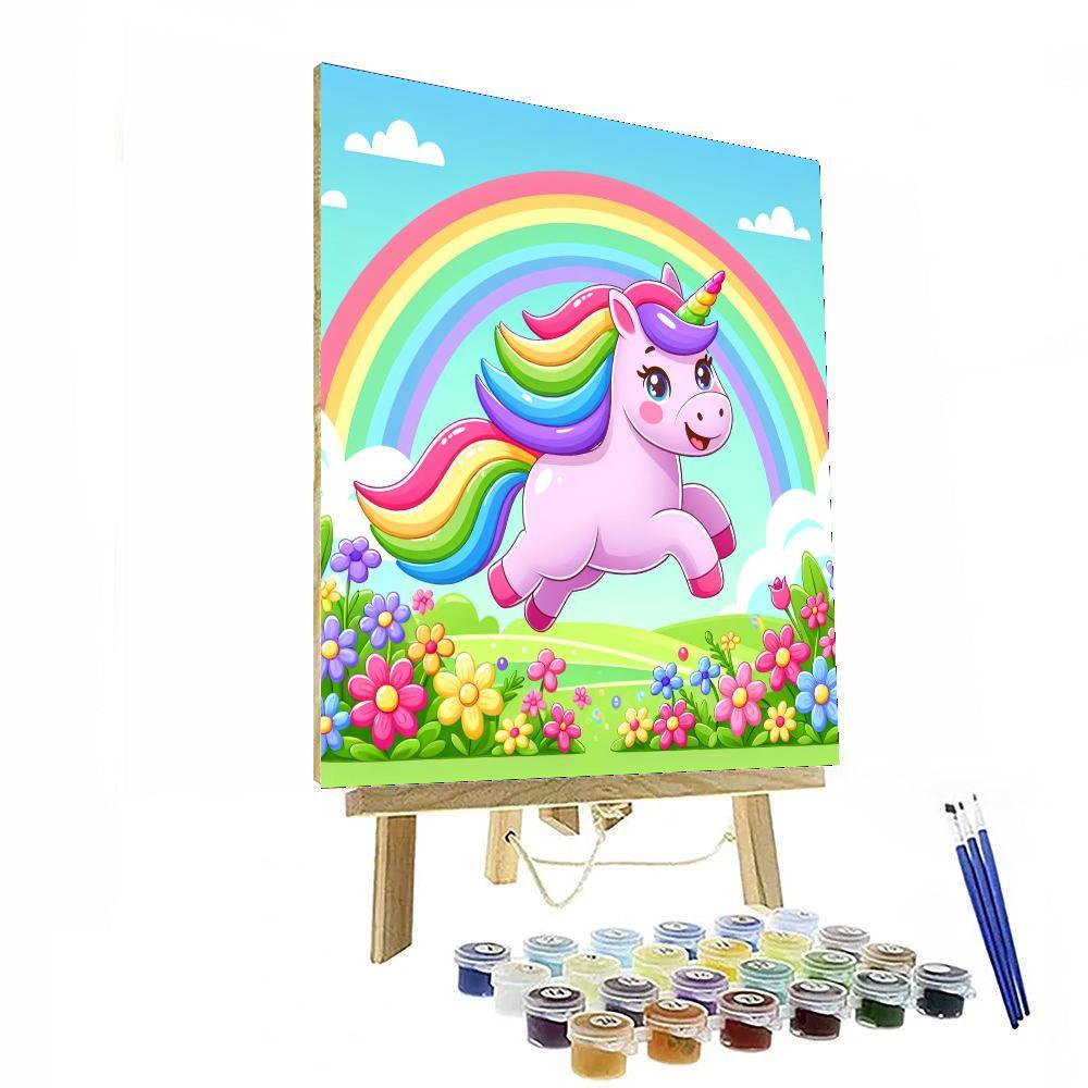 Rainbow Unicorn Magic Paint By Numbers Art