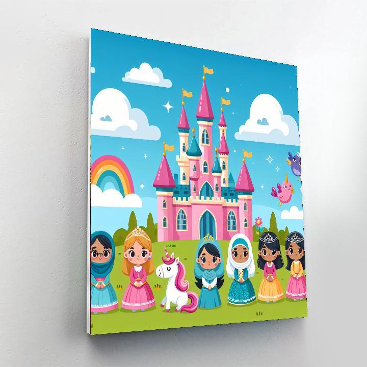 Princess Enchanted Castle Paint By Numbers Art