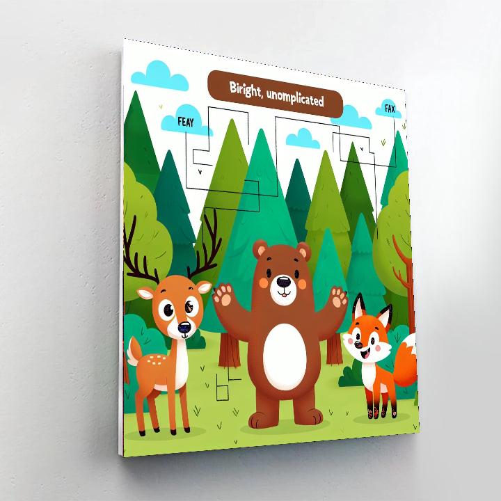 Forest Safari Number Painting