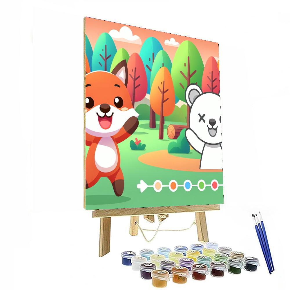 Animal Friends Forest Paint By Numbers Art