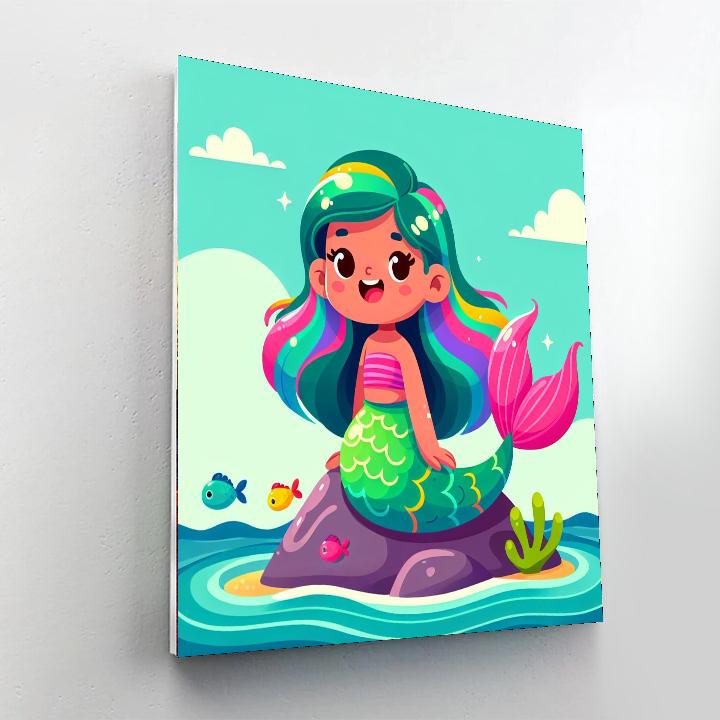 Magic Mermaid Painting Number Kit