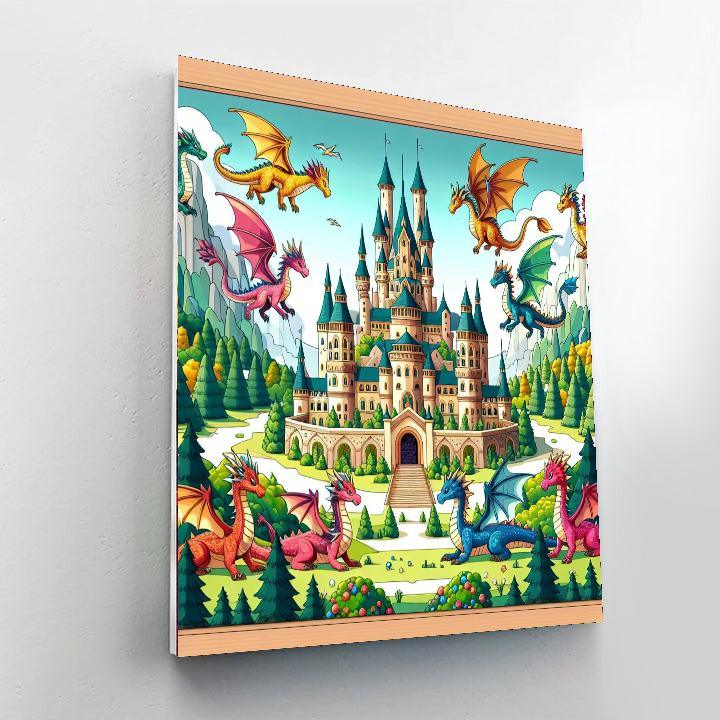 The Magical Kingdom Of Dragons Paint By Number