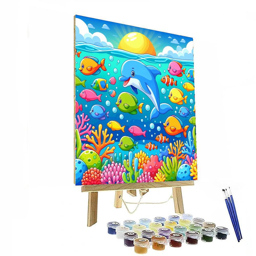 Underwater Fun Zone Number Painting