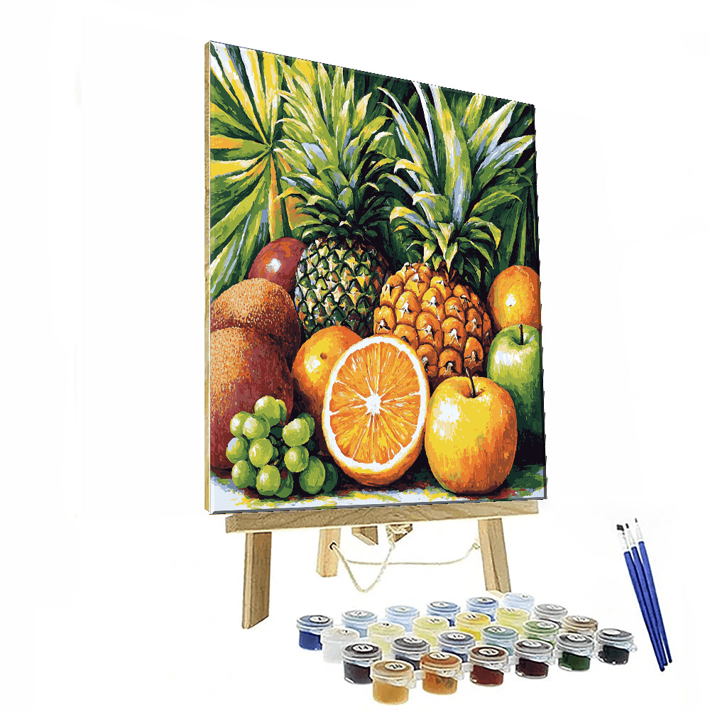Paul Cézanne Inspired Exotic Fruit Medley  Paint By Color