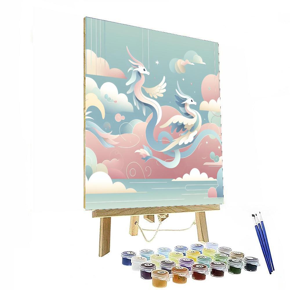 Dreamy Dragon Dancers Paint By Color