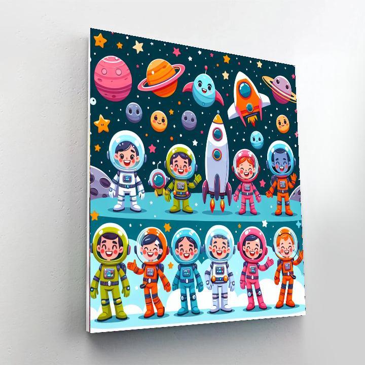Mighty Space Heroes DIY Paint By Numbers