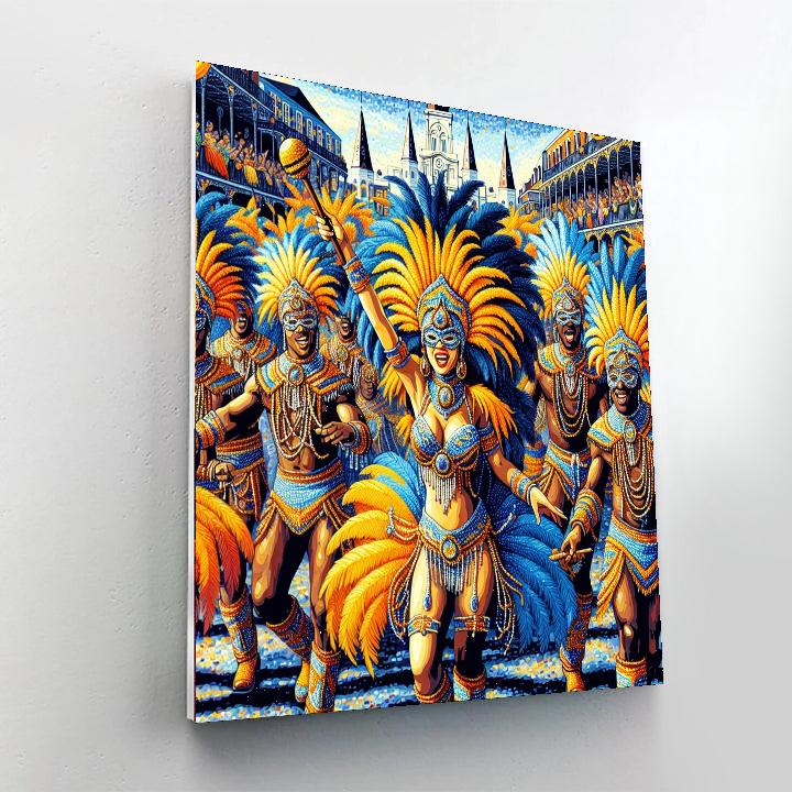 Mardi Gras Indians Parade - New Orleans, Usa Number Painting