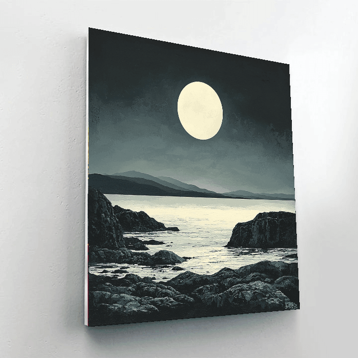 Barbara Hepworth Inspired Minimalist Lunar Surface  Paint By Numbers Kits