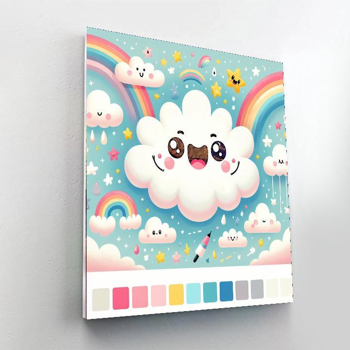 Giggles The Cloud Monster DIY Paint By Numbers
