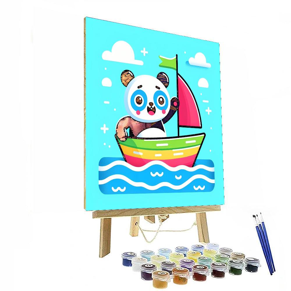Sailing Panda Adventure Numbered Painting Kits